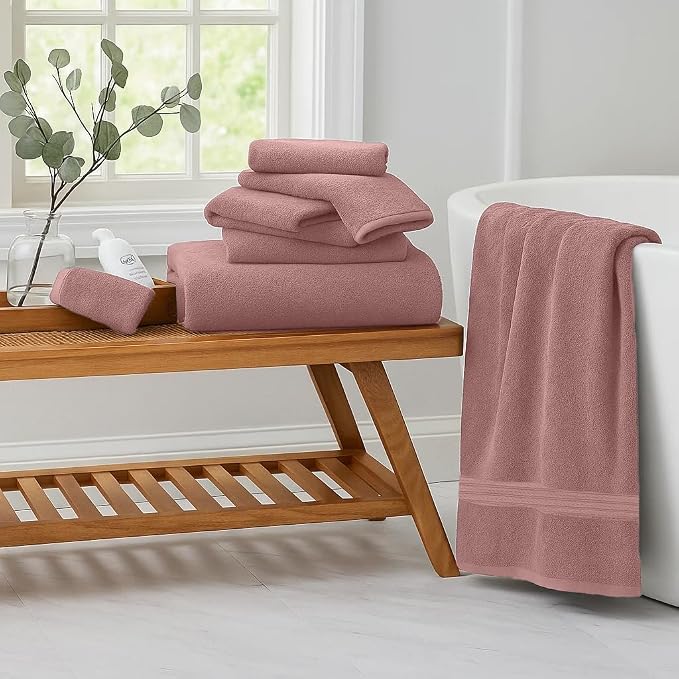 RIVERSIDE Pack of 8 Towels Set, 2 Large Bath, 2 Hand, 4 Face Washcloths - Image 6