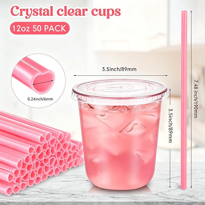 Ziliny 50 Sets Clear Plastic Cups - Image 4