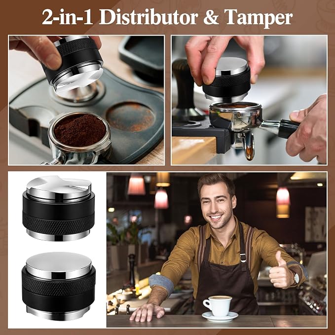 3 Pcs 51mm Espresso Accessories Kit, Include 2 in 1 Coffee Distributor and - Image 3