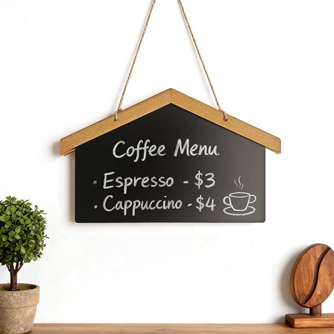 Chalkboard, House Design, 8.35"x13.46" Small Chalkboard Sign, Double Sided Use - Image 7
