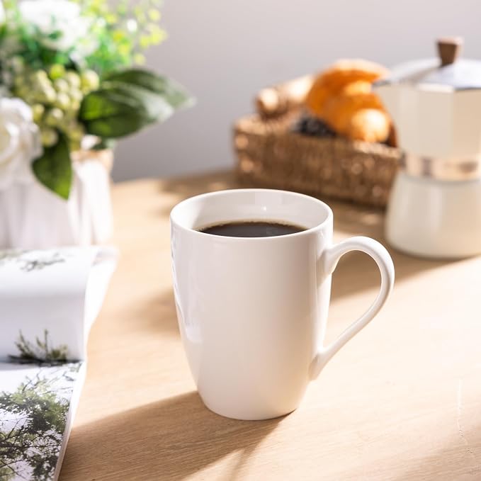 GBhome 12 oz Coffee Mugs Set of 6, Off White Mugs - Image 6