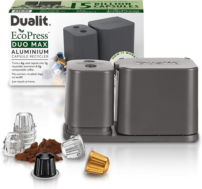 Dualit EcoPress Duo Max Aluminium Coffee Capsule Recycling Tool Premium Eco by Dualit