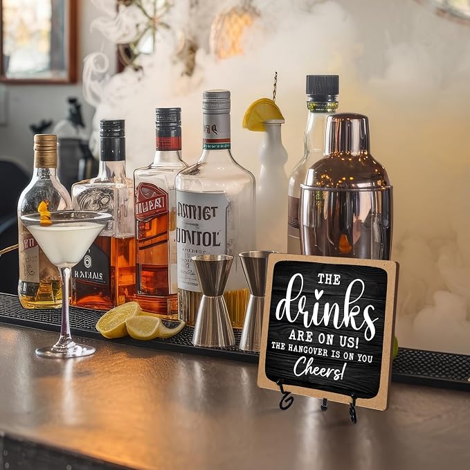 Bar Decorations for Home, 5 Inche Bar Drinks Gift for Colleagues Friends New - Image 3