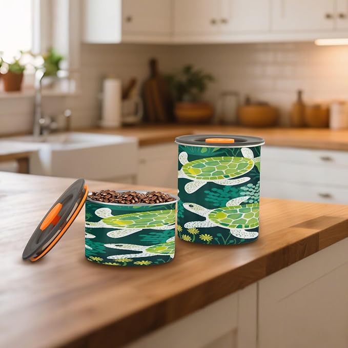 Green Tortoise Coffee Canister - Image 7