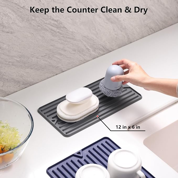 Dish Drying Mat, Mini Silicone Drying Mat - Image 3