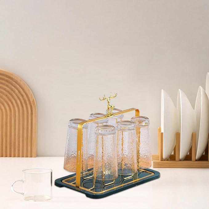 Reusable Cup Drying Rack Stand, Non-Slip Drying Glasses Rack, Silicone Designs - Image 3