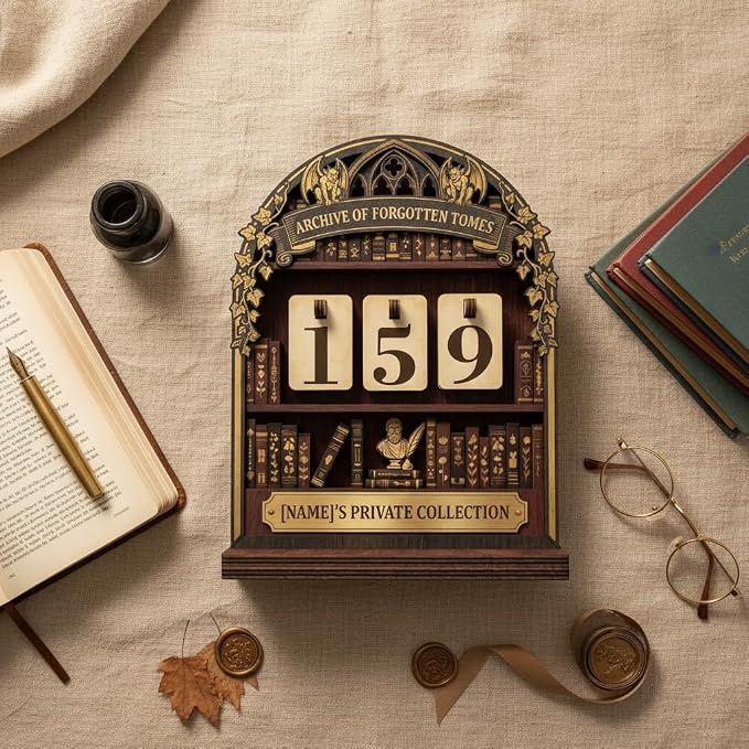 Personalized Book Read Tracker, Wooden Books Read This Year Counter, Reading - Image 3
