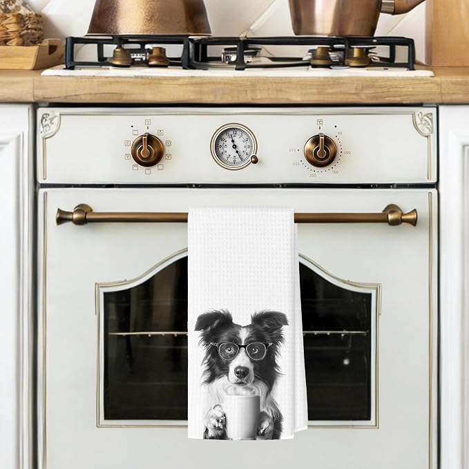 Funny Border Collie Kitchen Towels, Dog Kitchen Accessories, Dog Chef Gifts - Image 2
