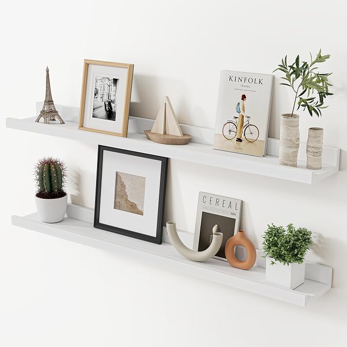 Acovy Floating Shelves for Wall, 36 inch Solid Wood Picture Ledge Shelf by Acovy