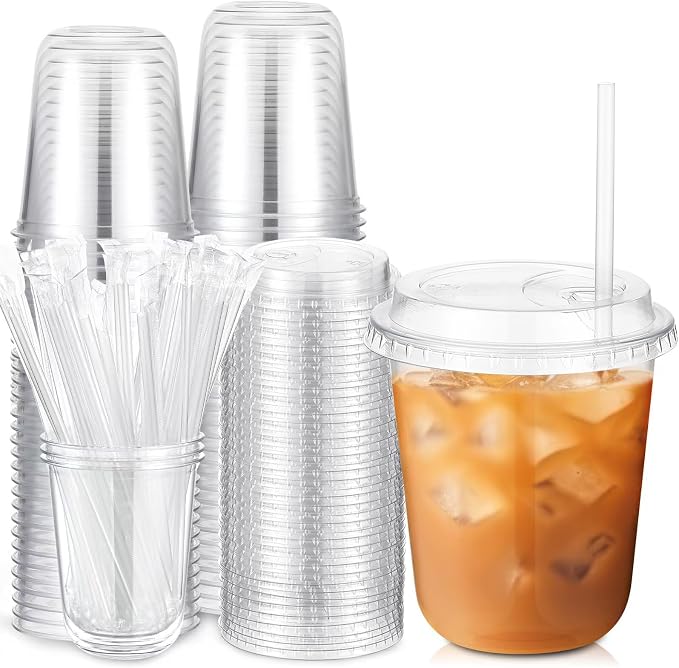 Ziliny 50 Sets Crystal Plastic Cups by Ziliny