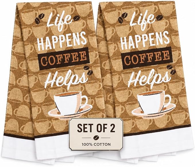 2 Piece Theme Kitchen Towels Set – Absorbent Cotton - Image 9
