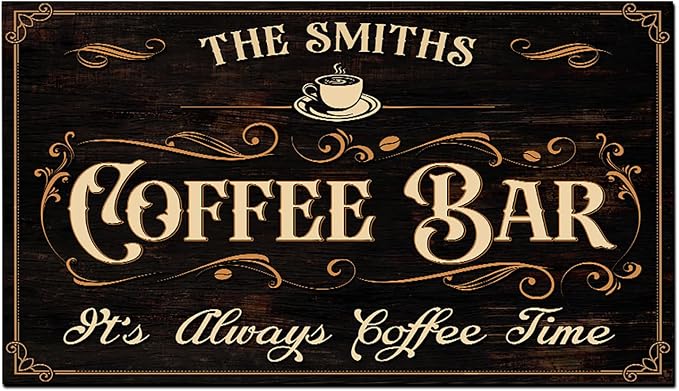 THUYPT Personalized Coffee Mat, Coffee Station Mat Quick Dry, Coffee Spill Mat by Handmade