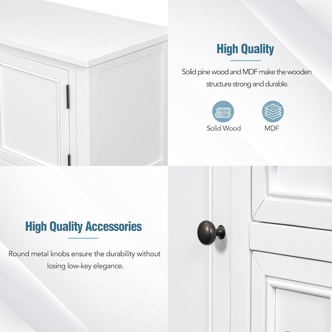 LKTART Farmhouse Sideboard Buffet Cabinet - Image 9
