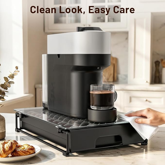 EVERIE Nespresso Vertuo Pod Holder Drawer, Coffee Pod Organizer - Image 2