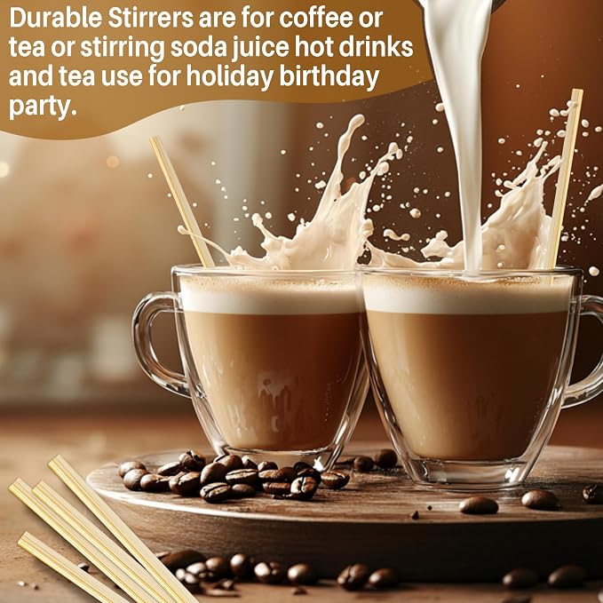 MAQIHAN 1000pcs Wooden Coffee Stirrers - Image 3