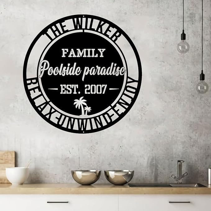 Personalized Poolside Metal Sign - Image 4