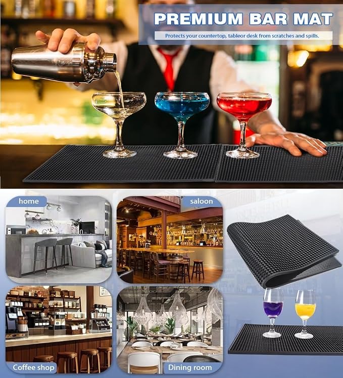 Bar Mat 4Pack IMIYOKU 0.3" Thick Durable Bar Mat - Image 7