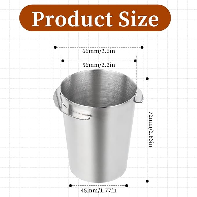 Coffee Dosing Cup 58mm, Stainless Steel Dosing Cup Compatible - Image 2