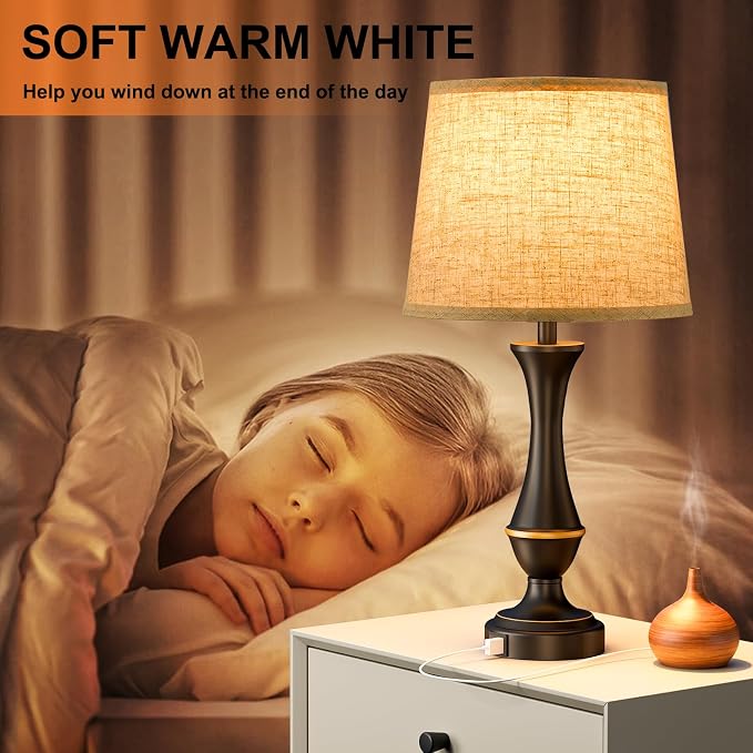 Seealle Upgraded Touch Lamps for Night Stands Set of 2 - Image 6