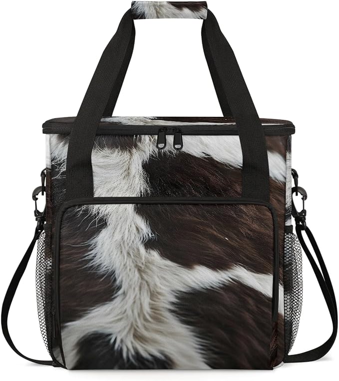 Cow Print Western Animals Coffee Maker Carring Bag, Large Insulated Storage by Home