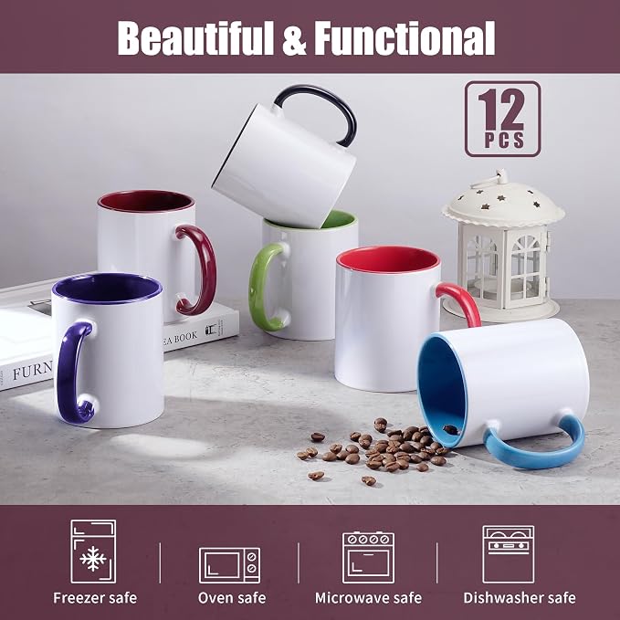 Sublimation Mugs 11 oz Set of 12 Bulk Coffee Mugs - Image 4