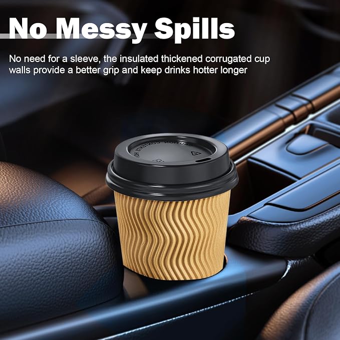 SIUQ 16 oz Coffee Cups-90 Pack Disposable Coffee Cups - Image 6