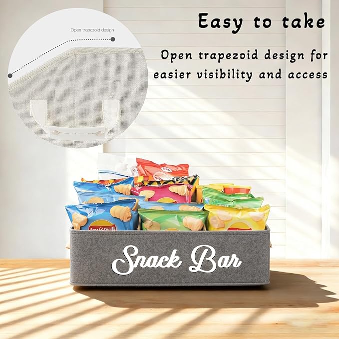 Snack Organizer for Countertop, Snack Basket - Image 4
