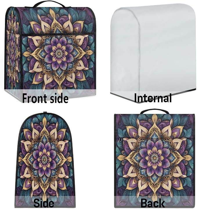 Mandala Kitchen Aid Mixer Cover Compatible Stand Mixer Dust Cover | Purple - Image 7