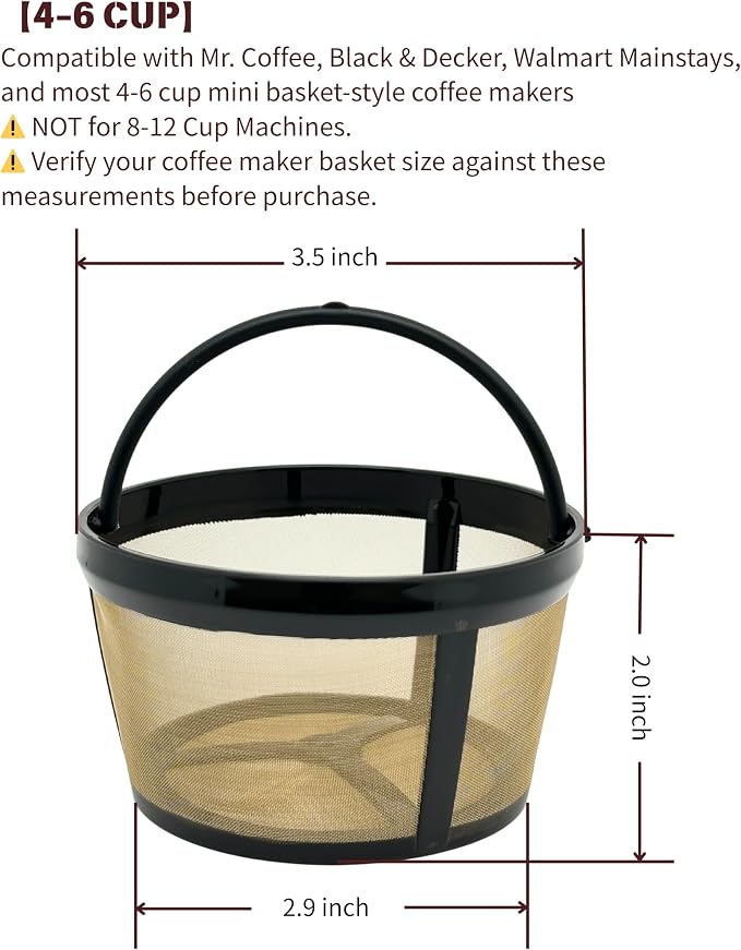 4-6 Cup Mini Reusable Coffee Filter - Image 2