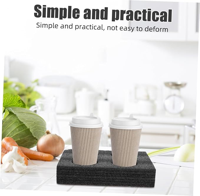 2pcs Foam Cup Holder Tray for Milk Tea Takeout Box Non-Tipping Travel Cup - Image 9