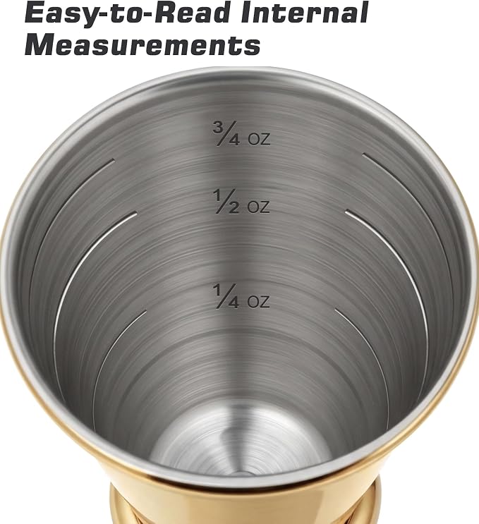2-Pack Stainless Steel Cocktail Jiggers – Japanese Style Double Measuring Cups - Image 3