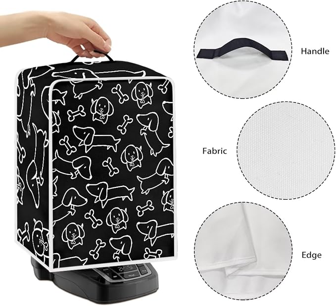 Black Dachshund Coffee Maker Cover Lightweight Kitchen Accessories Decor - Image 4