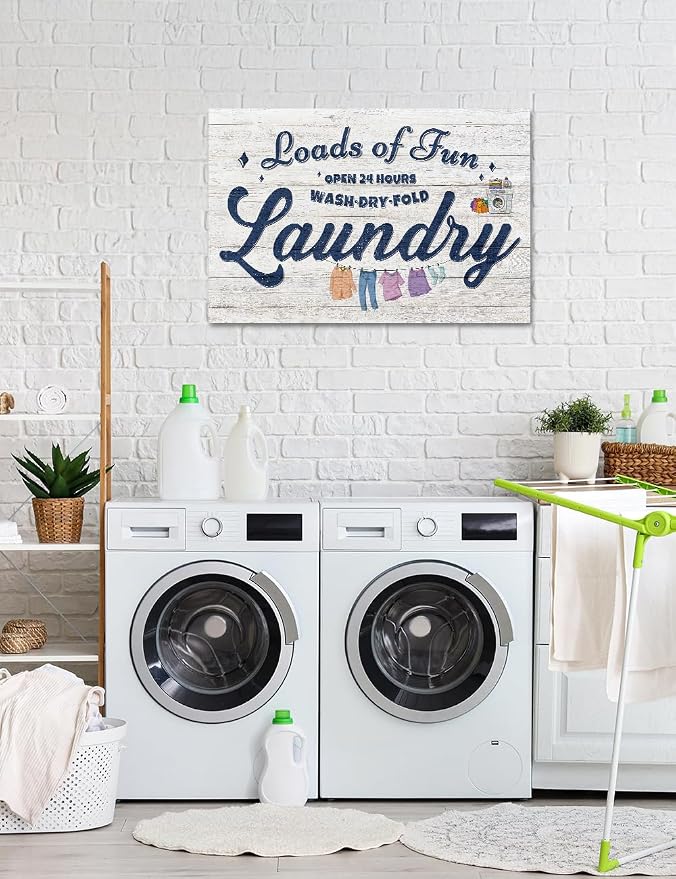 IPIC - Cute Laundry Room Decor, Large Rustic Wall Art Print on Acid-Free Cotton - Image 3
