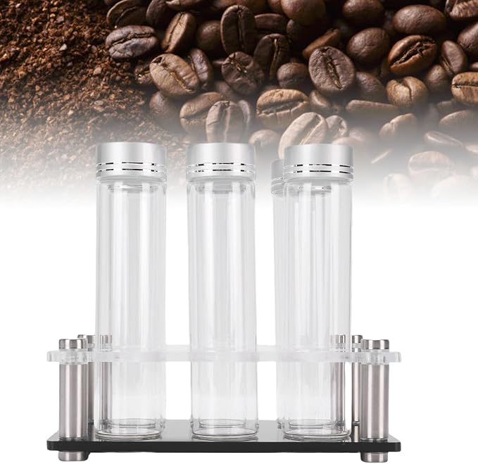 plplaaoo Coffee Bean Storage Tubes Elegant Transparent High Borosilicate Glass - Image 2