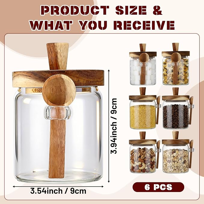 Remerry Set of 6 Glass Jar - Image 2