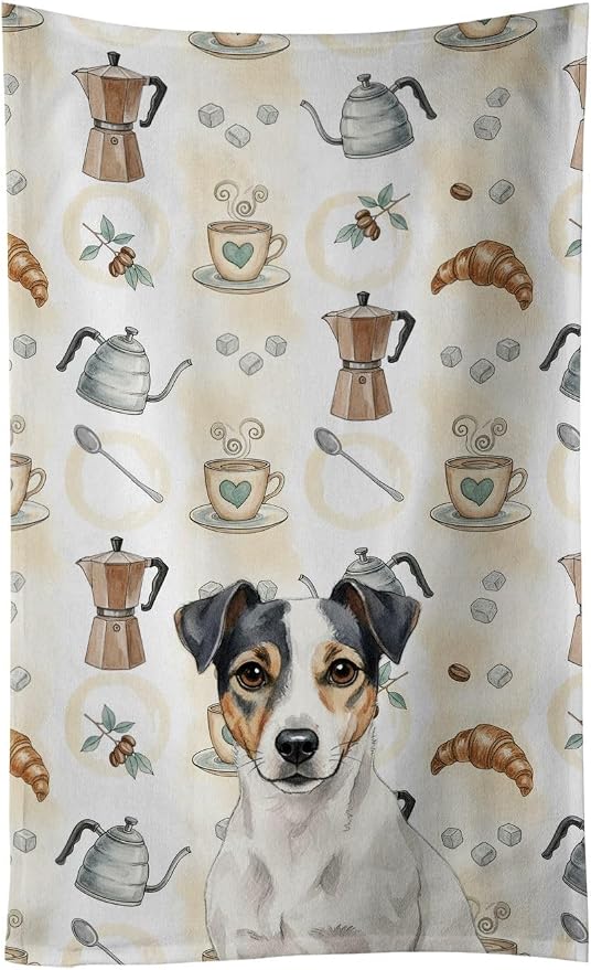 Caroline's Treasures White and Black Jack Russell Terrier Coffee Bar Kitchen by CarolinesTreasures