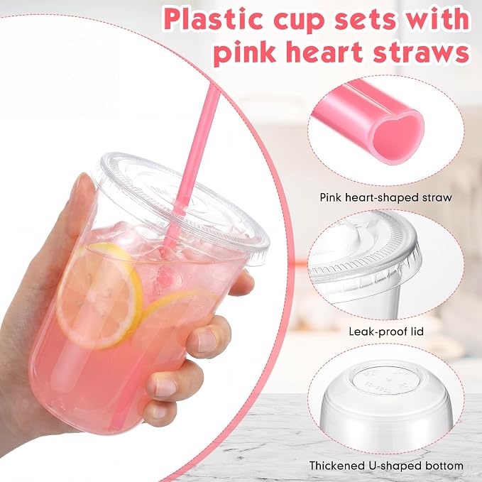 Ziliny 100 Sets Clear Plastic Cups - Image 4