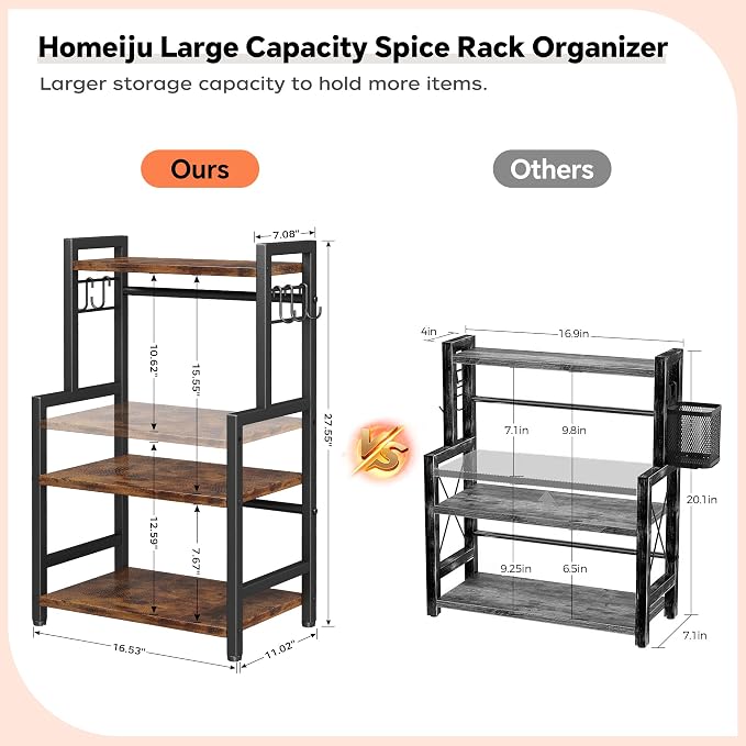 Kitchen Countertop Organizer, 3 Tier Large Spice Rack Organizer - Image 9