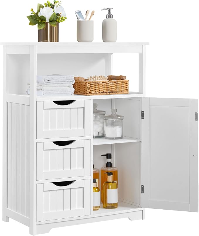 Yaheetech Bathroom Storage Cabinet Bathroom Floor Cabinet Freestanding Storage by Unknown