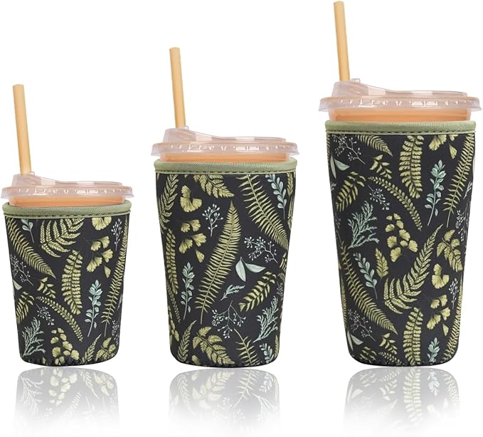 Reusable Insulated Sleeve for Iced Coffee Cup, Beverage Holder for Iced Coffee by Unknown