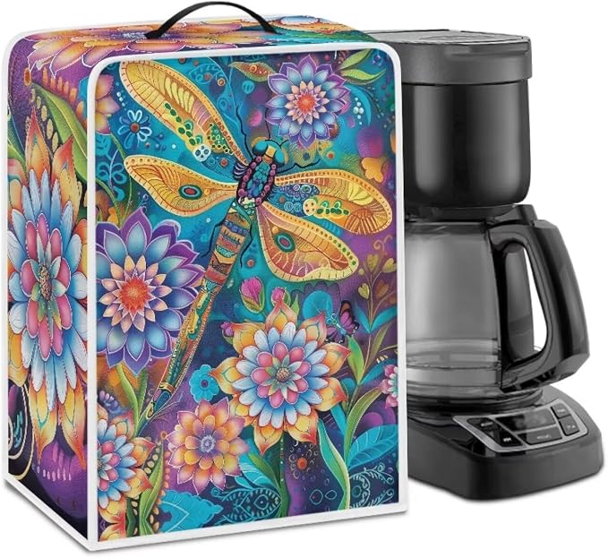 Bohemian Dragonfly Coffee Machine Dust Covers by Kathyboom