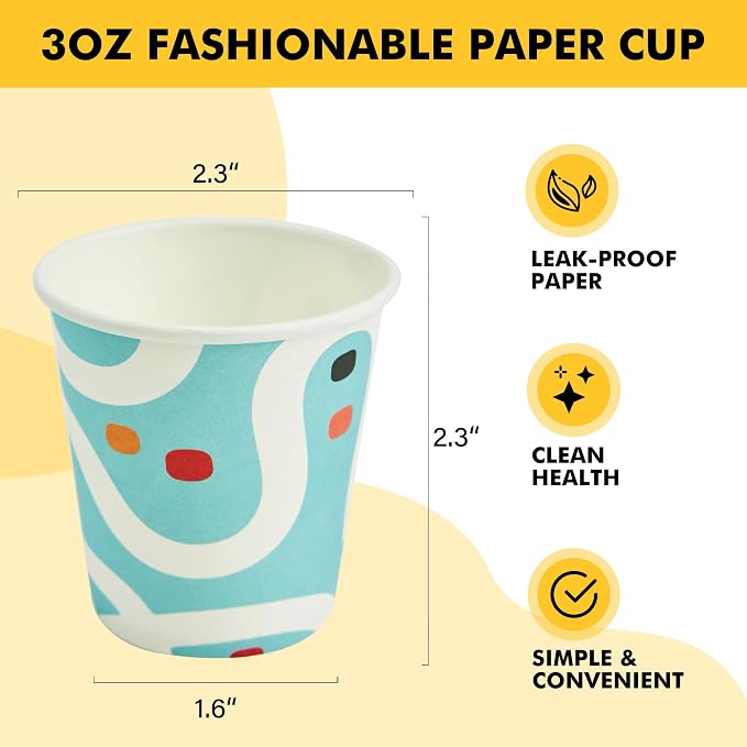 RACETOP Paper Cups 3 oz, Bathroom Cups 3 oz, Disposable Bathroom Paper Cups - Image 2