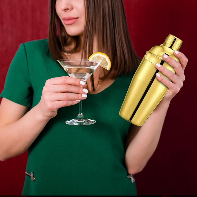 Nitial 9 Pcs Bar Cocktail Shaker Professional Stainless Steel Martini Drink - Image 4