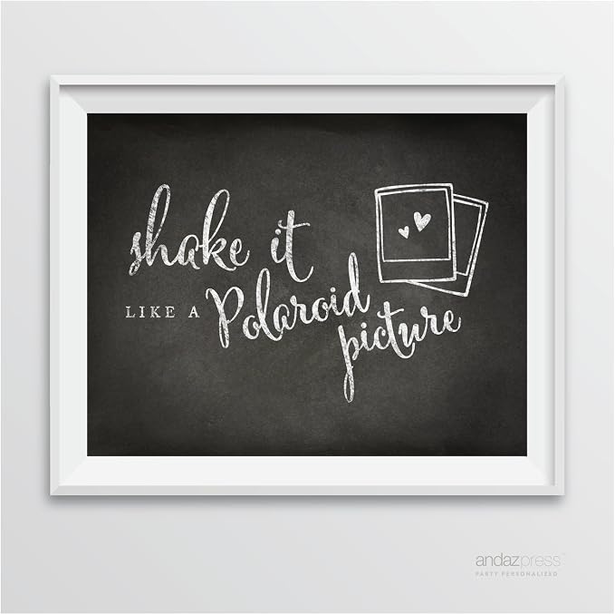 Andaz Press Wedding Party Signs, Vintage Chalkboard Print, 8.5-inch x 11-inch by AndazPress