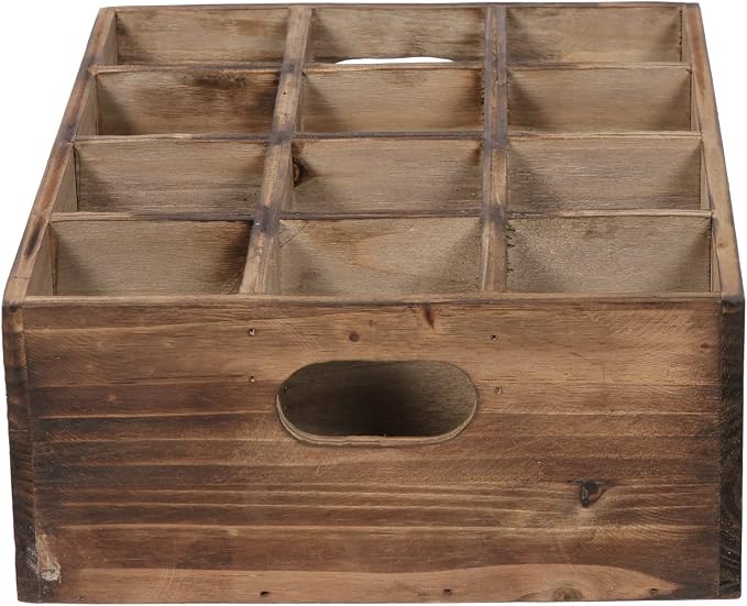 Farmhouse Wooden Storage Crate for Decoration 13 x 10 inches, Rustic Small Beer - Image 8