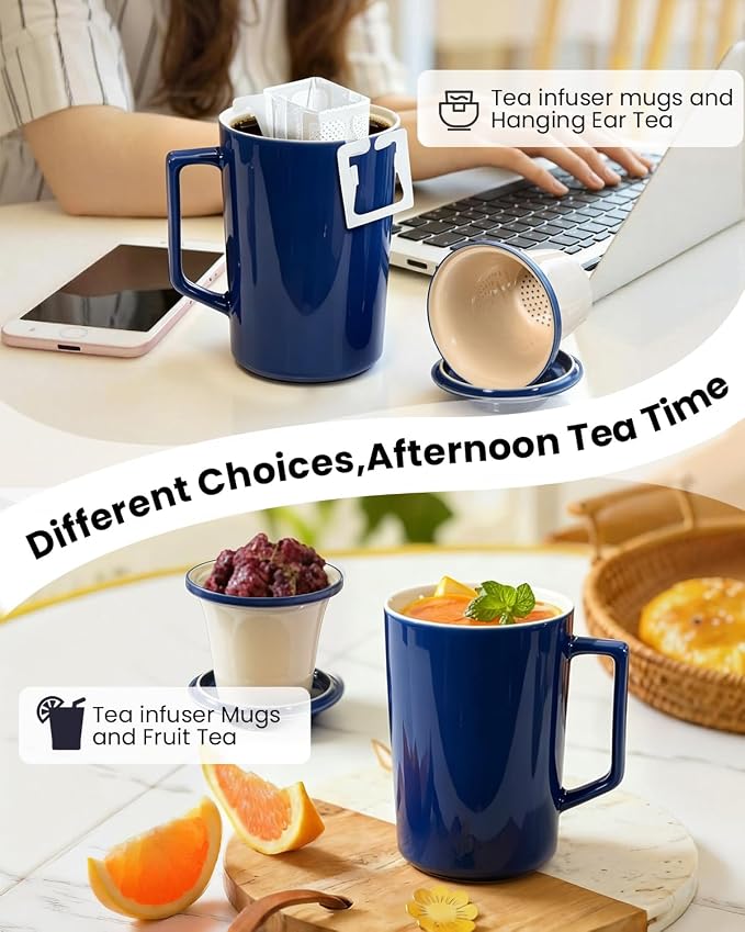 15 OZ Porcelain Tea Infuser Cup - Image 7