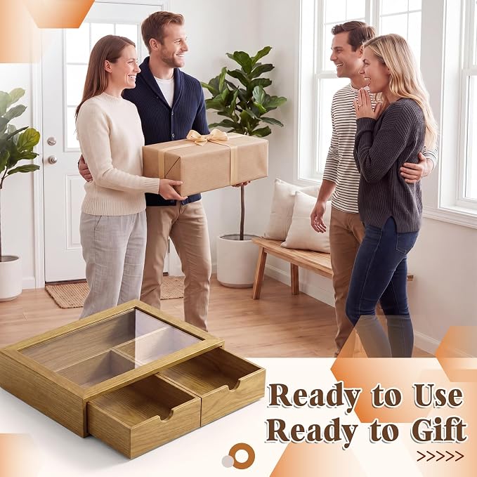 Natural Wooden Tea Bag Organizer - Image 7