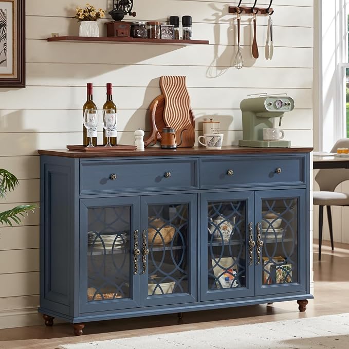 Joaxswe Large Sideboard Buffet Cabinet Set of 2 - Image 2