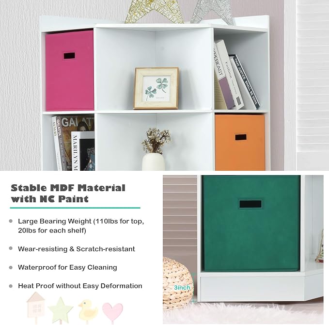 HONEY JOY Kids Toy Storage Organizer, 9-Cubby Toy Bin Organization Storage - Image 7