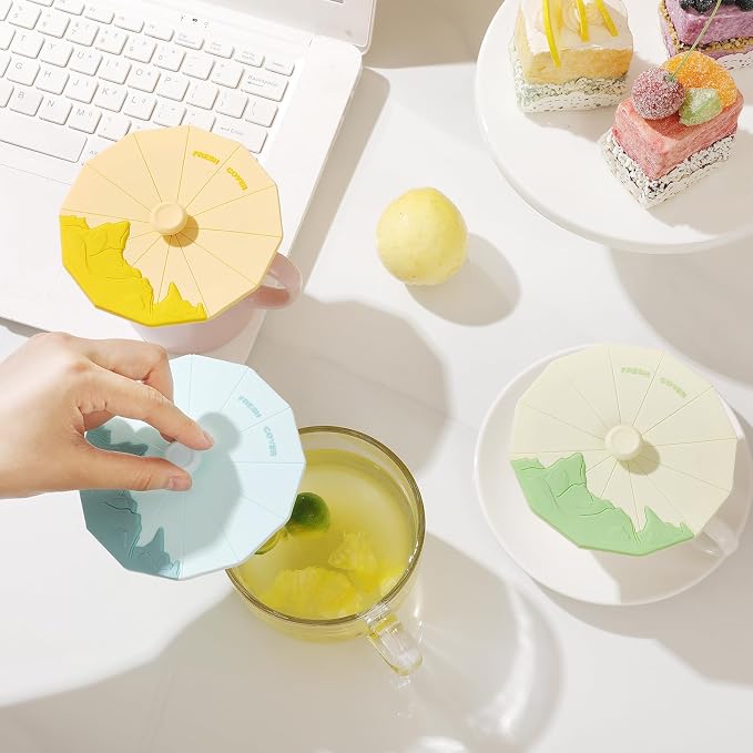 Silicone Cup Covers ， Multicolored Silicone Lids - Image 7